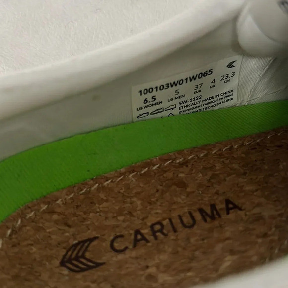 Cariuma | OCA low-top white canvas lace up sneakers women’s size 6.5 men size 5 - Picture 8 of 10